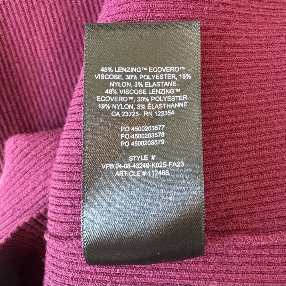 Aritzia Wilfred Tierra Dress, spiced burgundy, body-con dress, 2xs - Picture 14 of 15